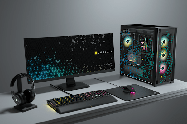 iCUE 5000X RGB SIGNATURE SERIES Mid-Tower Smart Case — Triptych
