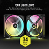 iCUE LINK QX140 RGB 140mm PWM PC Fans Starter Kit with iCUE LINK System Hub