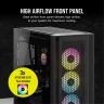 iCUE 5000D RGB AIRFLOW Mid-Tower Case, Black - 3x AF120 RGB ELITE Fans - iCUE Lighting Node PRO Controller - High-airflow Design