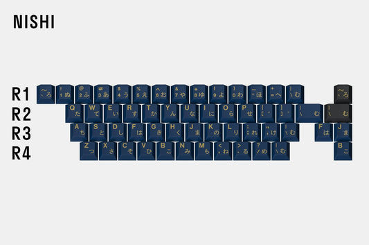 Drop + RedSuns GMK Blue Samurai Custom Keycap Set - Blue Samurai Nishi