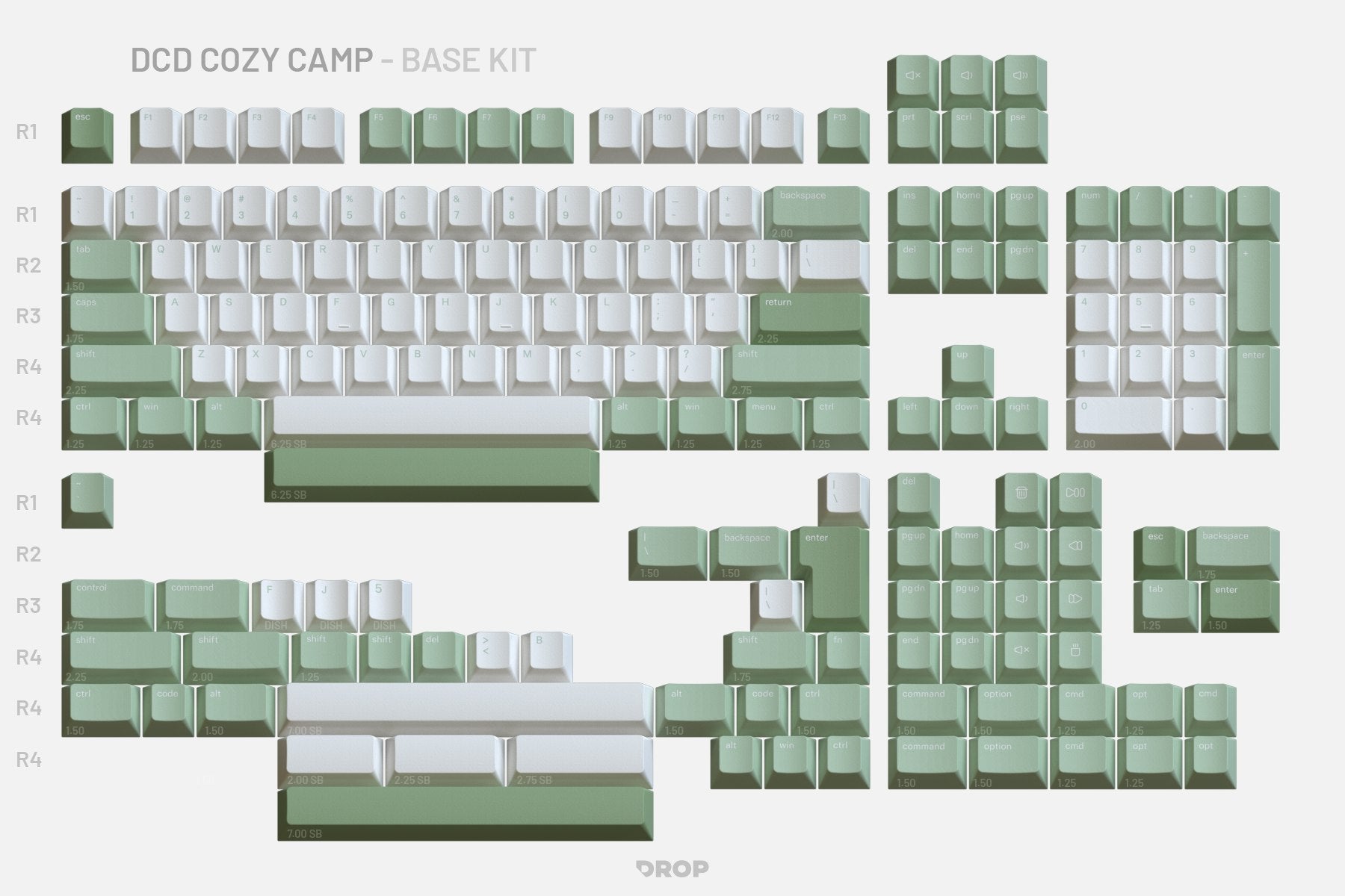 Drop DCD Cozy Camp Keycap Set - Base