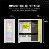 iCUE 5000D RGB AIRFLOW Mid-Tower Case, True White - 3x AF120 RGB ELITE - White Fans - iCUE Lighting Node PRO Controller - High-airflow Design