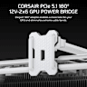 PCIe 5.1 180° 12V-2x6 GPU Power Bridge Style B - White