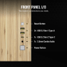2500X Micro ATX Dual Chamber PC Case - White/Bamboo Wood