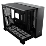 2500X Micro ATX Dual Chamber PC Case - Black/Obsidian Aluminum