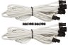 Premium Individually Sleeved PCIe Cables with Dual Connectors, Type 4 (Generation 3) - White