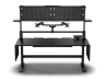Platform:6 Desk - Desk Extensions and Side Peg Boards Kit, Black