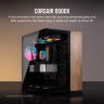 6500X Mid-Tower Dual Chamber PC Case - Black/Walnut Wood