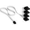 Premium Individually Sleeved Peripheral Power (Molex-style) Cable (4 connectors) Type 5 Gen 5, White