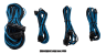 Premium Individually Sleeved PSU Cable Kit Starter Package, Type 4 (Generation 3) - Blue/Black