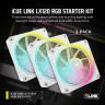 iCUE LINK LX120 RGB 120mm PWM Fans Starter Kit - White