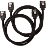 Premium Sleeved SATA 6Gbps 60cm Cable — Black