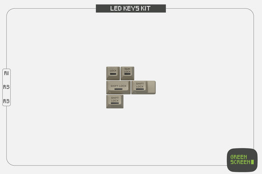 Drop SA Green Screen Keycap Set - LED Keys Kit