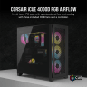 iCUE 4000D RGB AIRFLOW Mid-Tower Case, Black - 3x AF120 RGB ELITE Fans - iCUE Lighting Node PRO Controller - High-airflow Design