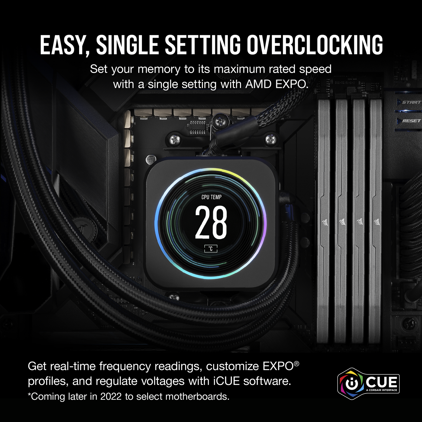 VENGEANCE® 32GB (2x16GB) DDR5 DRAM Up To 6000MT/s CL30 AMD EXPO & Intel XMP Memory