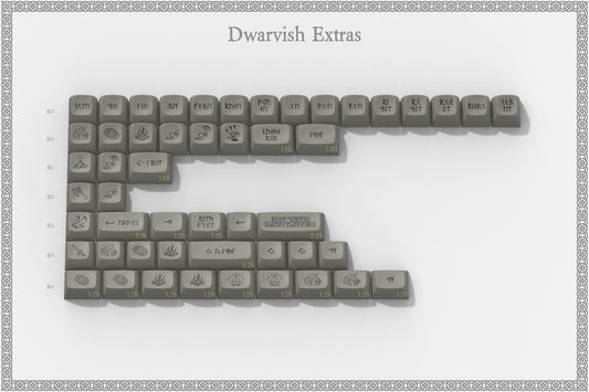 Drop + The Lord of the Rings™ MT3 Dwarven Keycap Set - Dwarvish Extras