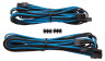 Premium Individually Sleeved PCIe Cables with Single Connector, Type 4 (Generation 3) - Blue/Black