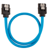 Premium Sleeved SATA 6Gbps 30cm Cable — Blue