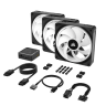 iCUE LINK QX120 RGB 120mm PWM PC Fans Starter Kit with iCUE LINK System Hub