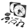 iCUE LINK QX140 RGB 140mm PWM PC Fans Starter Kit with iCUE LINK System Hub
