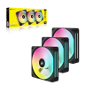 iCUE LINK QX120 RGB 120mm PWM PC Fans Starter Kit with iCUE LINK System Hub