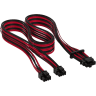 Premium Individually Sleeved 12+4pin PCIe Gen 5 12V-2x6 600W Cable Type 5 Gen 5, Red/Black