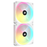 iCUE LINK QX140 RGB 140mm PWM PC Fans Starter Kit with iCUE LINK System Hub - White