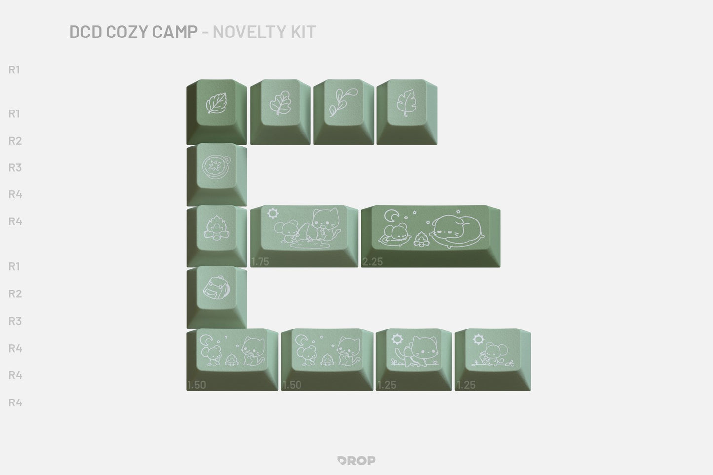 Drop DCD Cozy Camp Keycap Set - Novelty