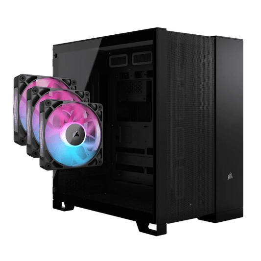 6500D Airflow Case Black with RX120 Triple Starter Kit Bundle