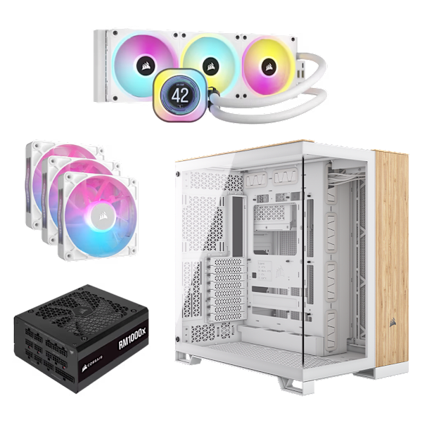 6500X White/Bamboo Wood All-in-One Bundle