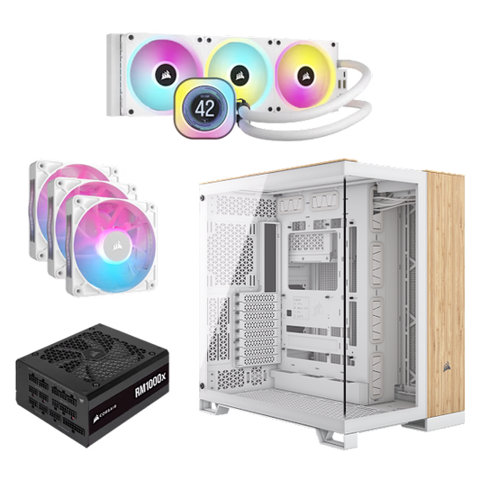 6500X White/Bamboo Wood All-in-One Bundle