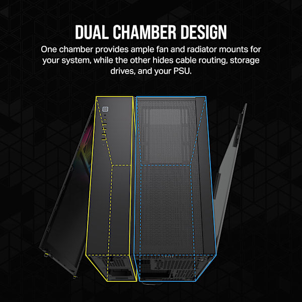 iCUE LINK 6500X RGB Mid-Tower ATX Dual Chamber PC Case - Black