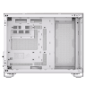 2500X Micro ATX Dual Chamber PC Case - White/Satin Gray Aluminum
