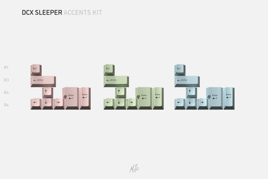 Drop + MiTo DCX Sleeper Keycap Set - Accents Kit
