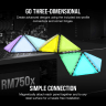 iCUE LC100 Case Accent Lighting Panels - Mini Triangle - 9x Tile Starter Kit