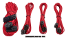 Premium Individually Sleeved PSU Cable Kit Starter Package, Type 4 (Generation 3) - Red