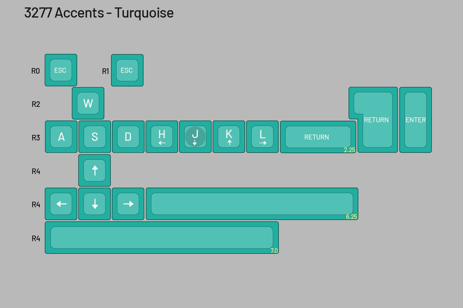 Drop + Matt3o MT3 3277 Custom Keycap Set - Turquoise Accent