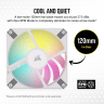 iCUE AF120 RGB SLIM 120mm PWM Fluid Dynamic Bearing Fan — White Single Pack