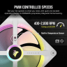 iCUE LINK QX140 RGB 140mm PWM PC Fans Starter Kit with iCUE LINK System Hub - White