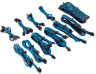Premium Individually Sleeved PSU Cables Pro Kit Type 4 Gen 4 – Blue/Black