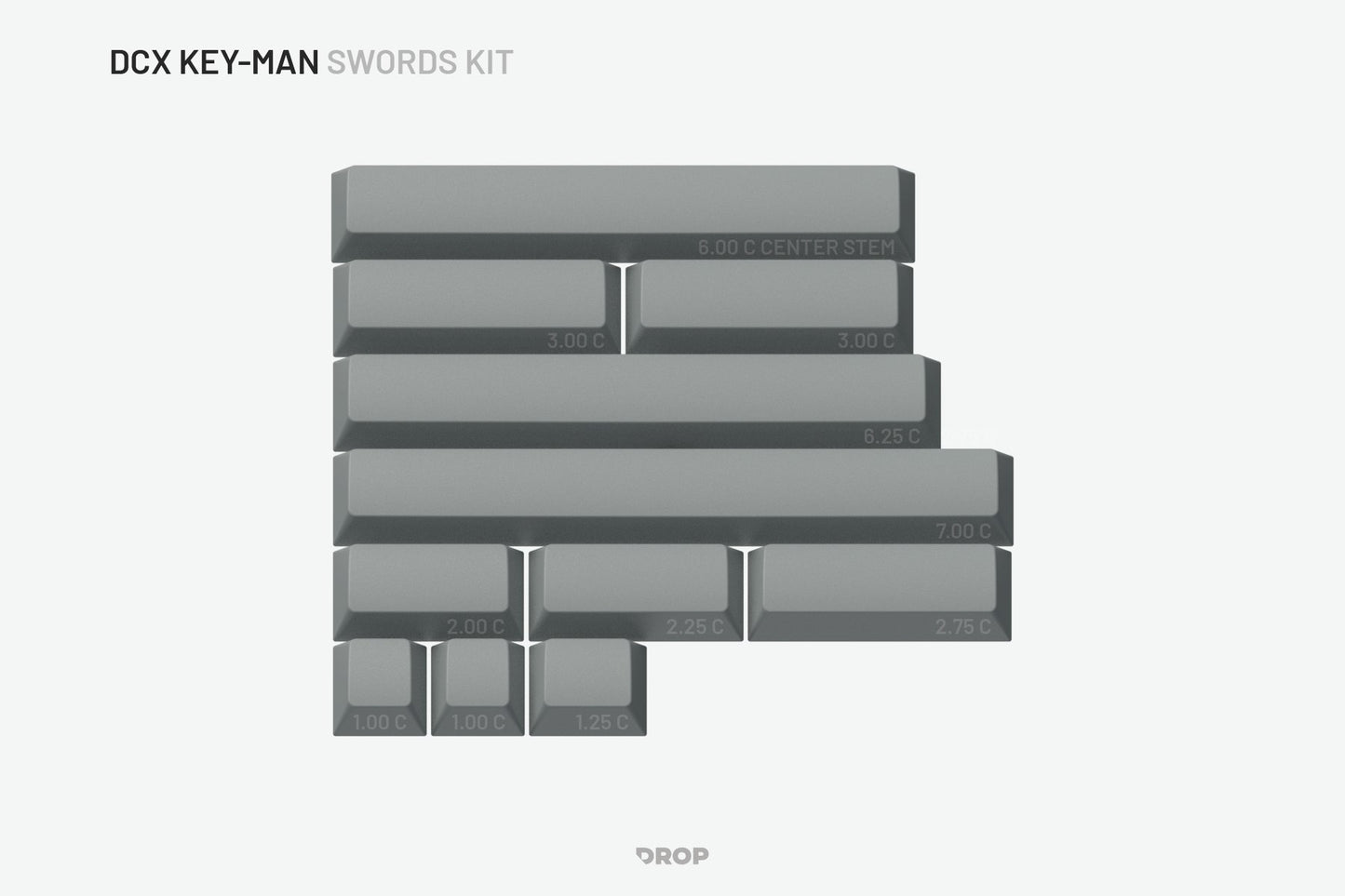Drop DCX Key-Man Keycap Set - Swords