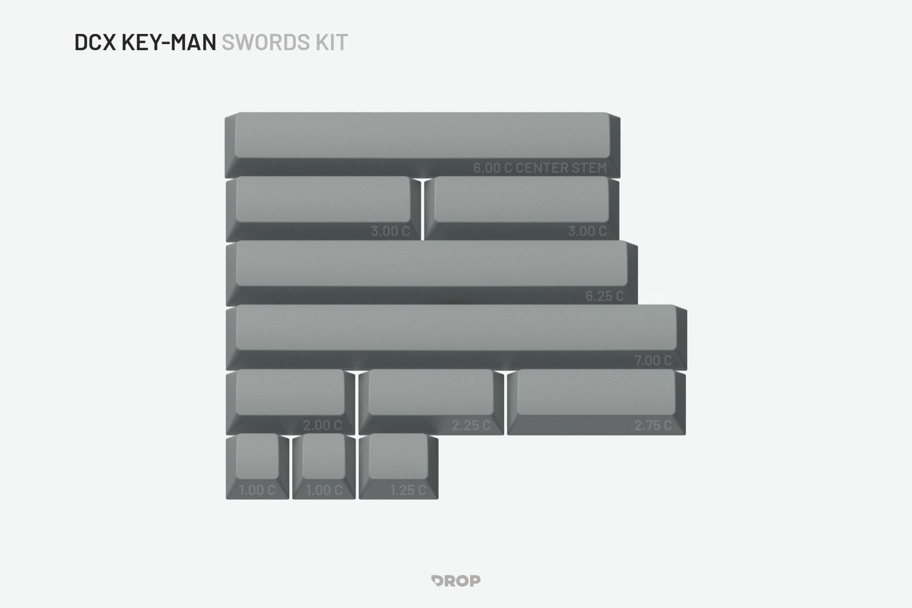 Drop DCX Key-Man Keycap Set - Swords