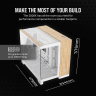 2500X Micro ATX Dual Chamber PC Case - White/Bamboo Wood