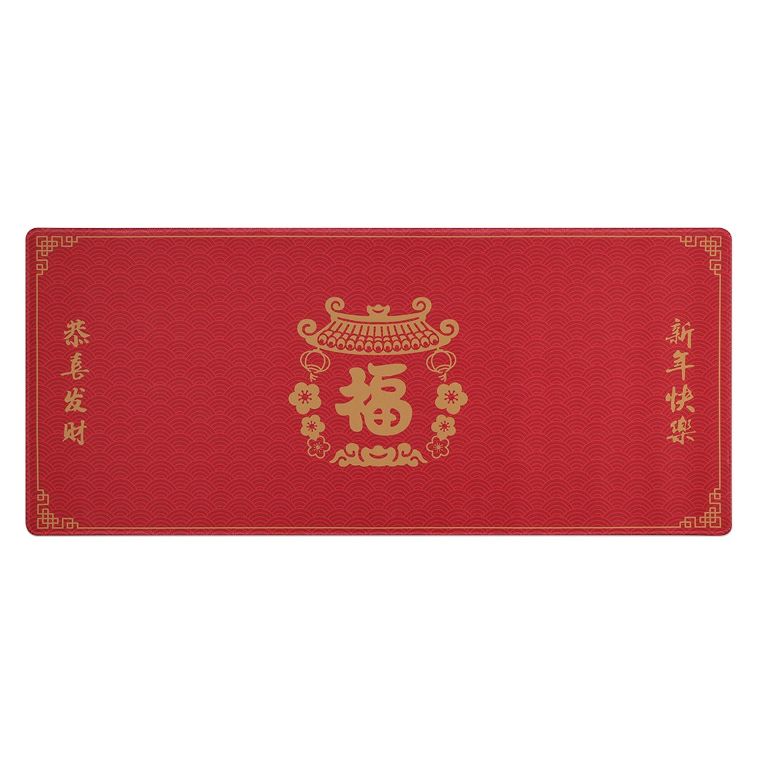 Drop + Boba.Types Lunar New Year Desk Mat - Red