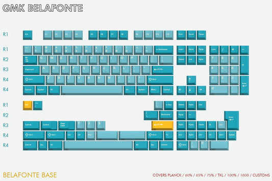 Drop + MiTo GMK Belafonte Custom Keycap Set - Base Kit