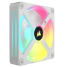 iCUE LINK QX120 RGB 120mm PWM PC Fans Starter Kit with iCUE LINK System Hub - White