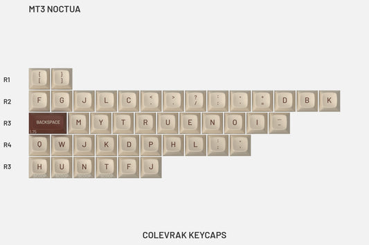 Drop + MiTo MT3 Noctua Keycap Set - Colevrak Keycaps