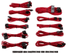 Premium Individually Sleeved PSU Cable Kit Pro Package, Type 4 (Generation 3) - Red