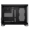 2500X Micro ATX Dual Chamber PC Case - Black/Obsidian Aluminum