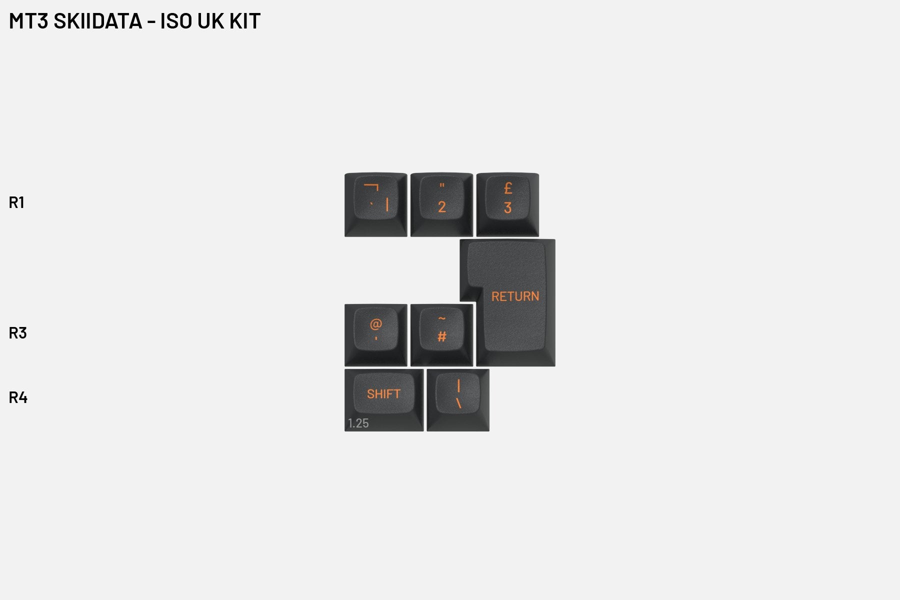 Drop MT3 Skiidata Keycap Set - ISO UK Kit